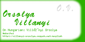 orsolya villanyi business card